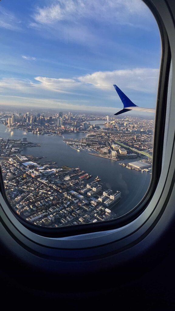 View from plane window